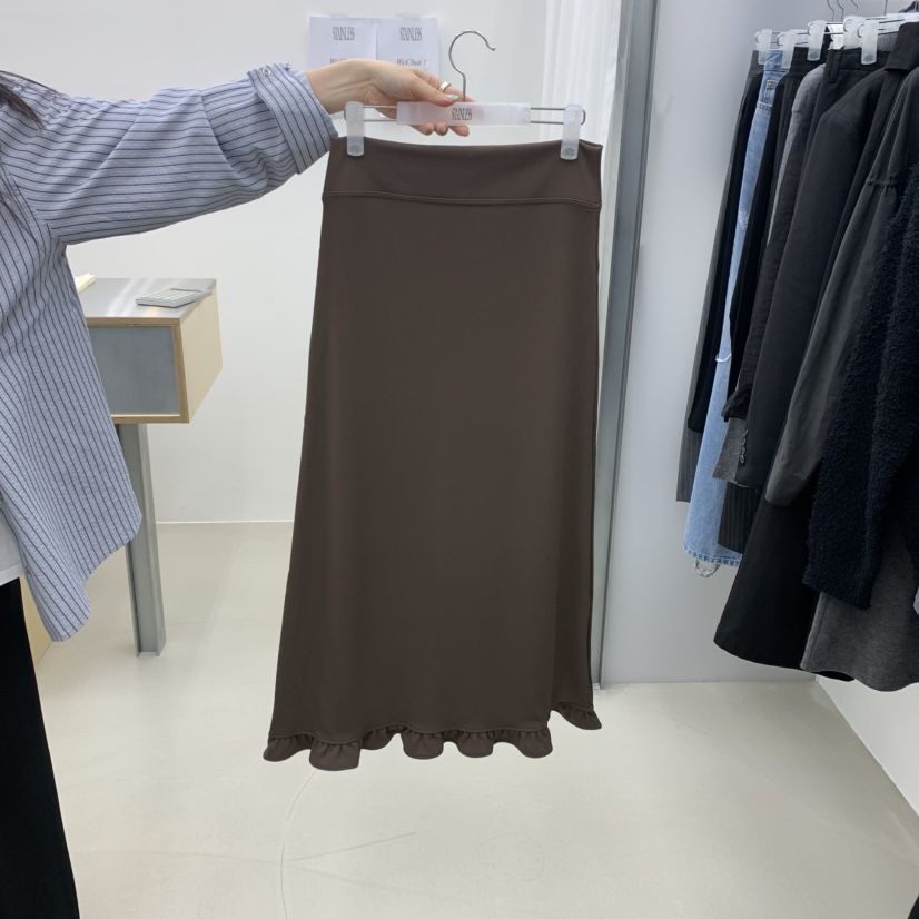 STAINLESS東大門㊣實拍女裝新品職業人氣熱賣真品長裙荷葉邊STAINLESS長裙