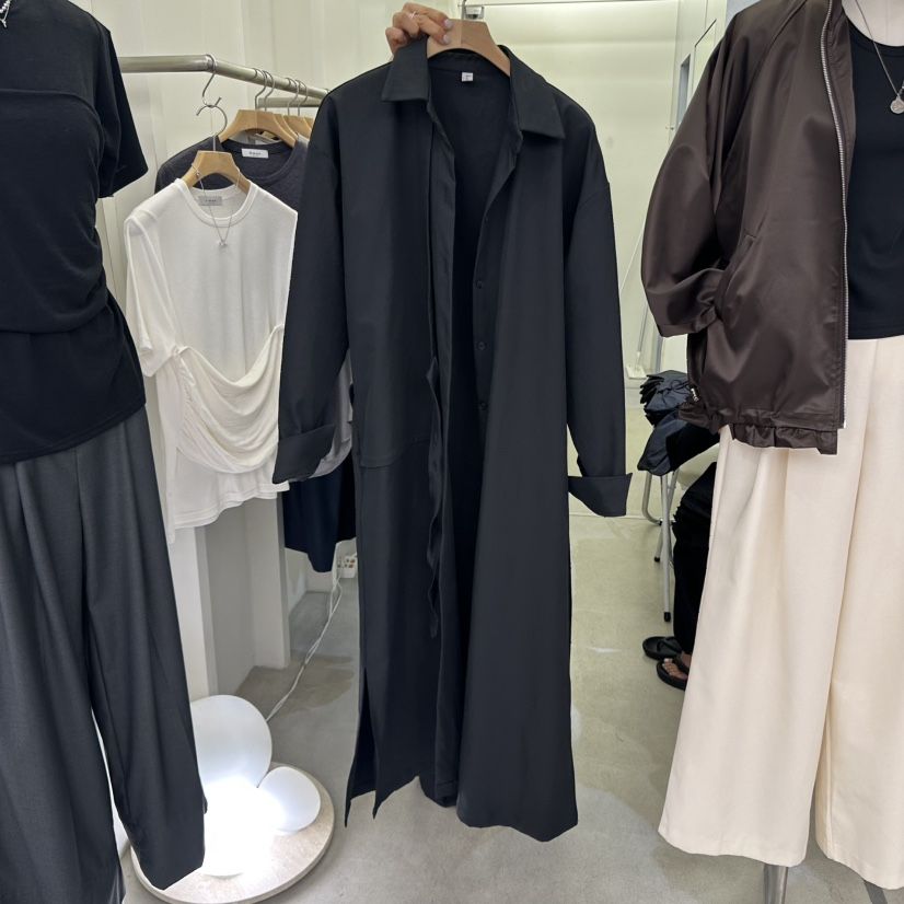 AMON東大門㊣實拍女士新款人氣真品職業休閑熱賣推薦長款風衣AMON長款風衣