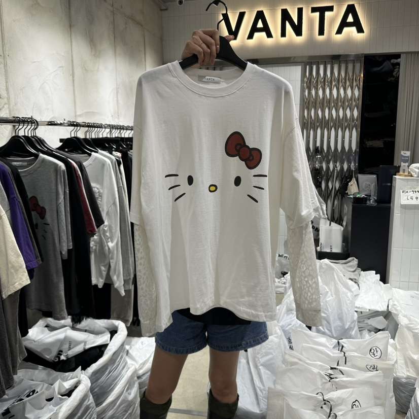 VANTA韓國直郵㊣女裝新品25秋冬真品熱賣職業襯衫蕾絲衫假兩件VANTA襯衫/蕾絲衫