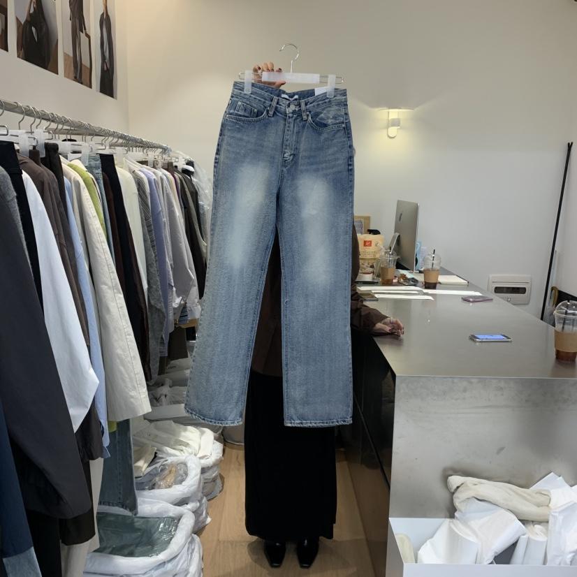 THERE東大門㊣實拍女士新品推薦真品熱賣25秋冬職業時尚牛仔褲THERE牛仔褲