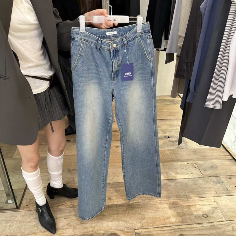 CREAM VILLA韓國代購㊣女士新品真品牛仔褲CREAMVILLA牛仔褲