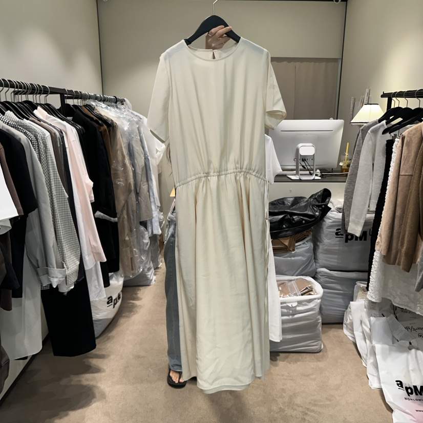 RE STOCK東大門㊣代購女裝新品休閑時尚職業人氣25秋冬連衣裙RE STOCK連衣裙