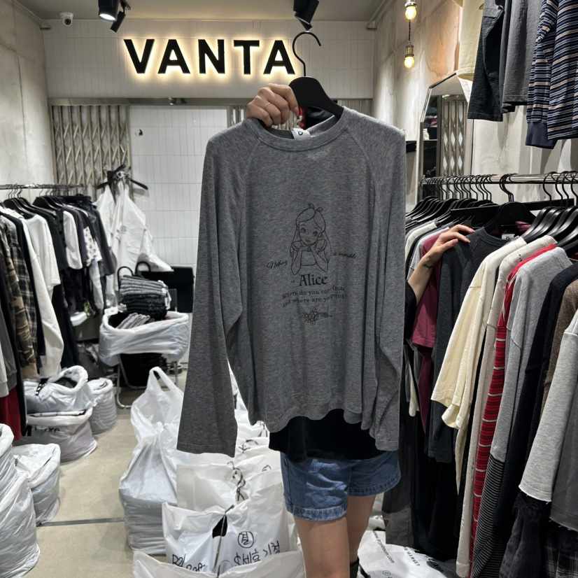 VANTA東大門㊣實拍女士新款職業推薦人氣休閑25秋冬長袖T恤VANTA長袖T恤