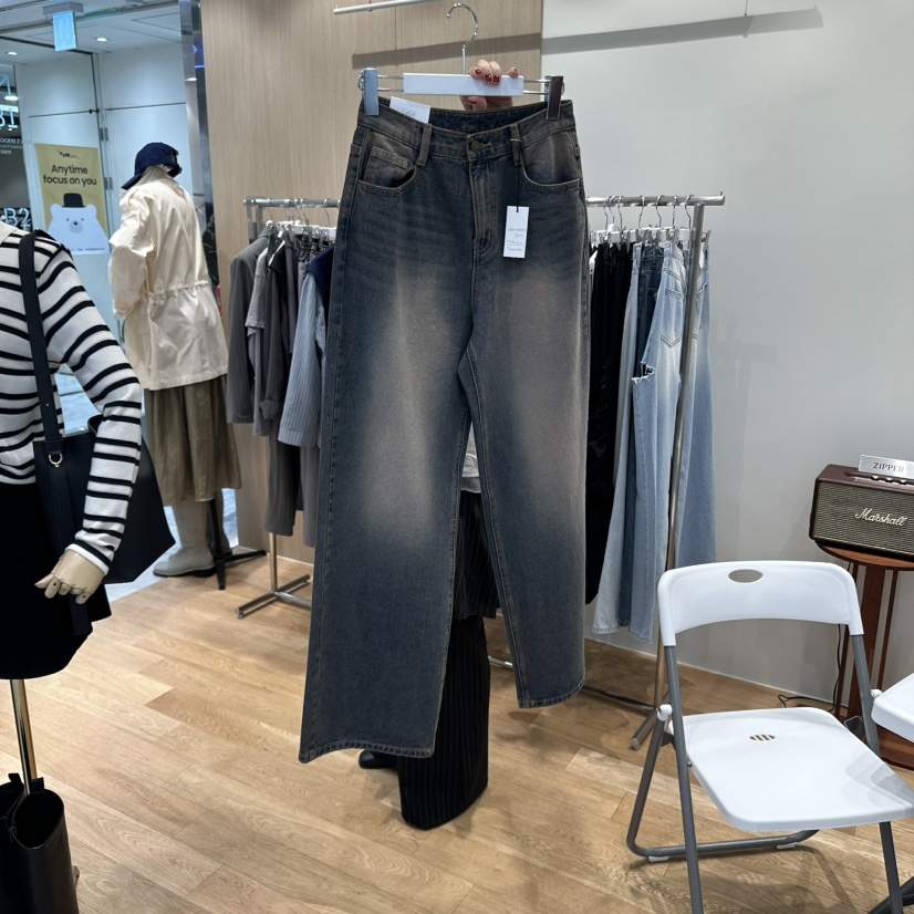 ZIPPER東大門㊣實拍女士新品25秋冬時尚推薦熱賣牛仔褲復古ZIPPER牛仔褲