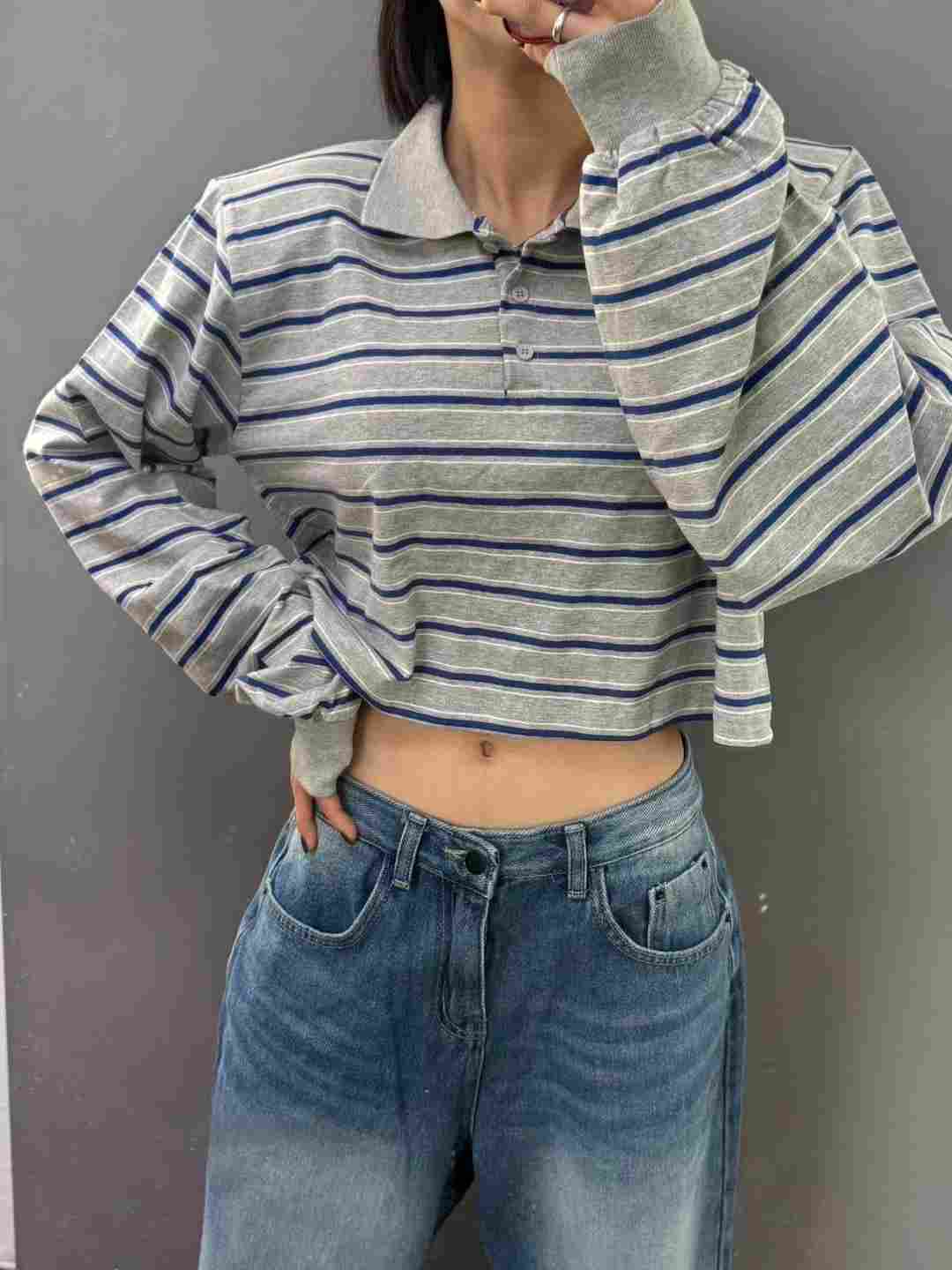FAVOR韓國直郵㊣女裝新品推薦真品25秋冬休閑時尚熱賣長袖T恤ARRICCHISI長袖T恤