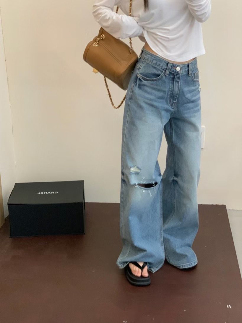 FAVOR東大門㊣實拍女士新品真品人氣25秋冬時尚推薦熱賣牛仔褲ARRICCHISI牛仔褲