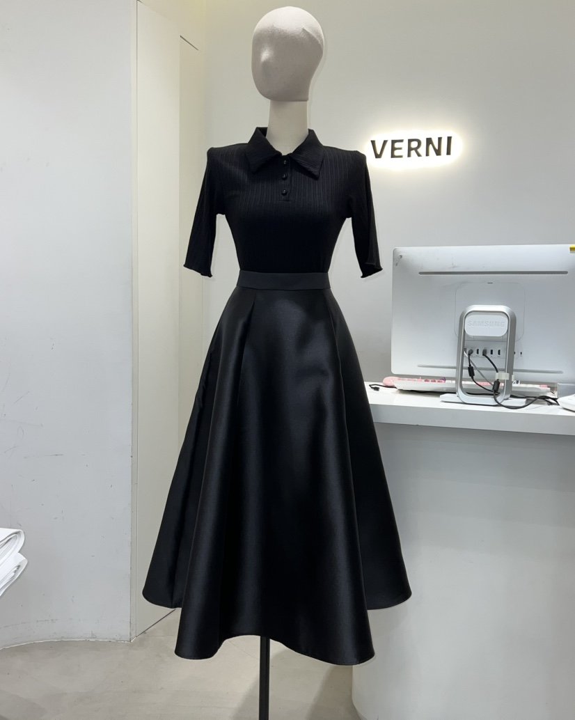 VERNI韓國代購㊣女裝新品真品休閑熱賣人氣職業25秋冬推薦長裙VERNI長裙