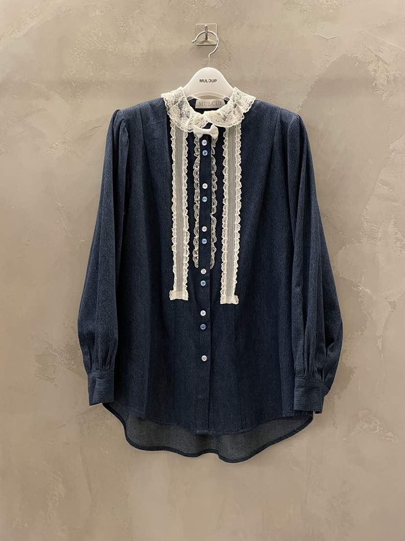 MULCUP東大門㊣代購女士新品25秋冬職業真品人氣襯衫蕾絲衫MULCUP襯衫/蕾絲衫