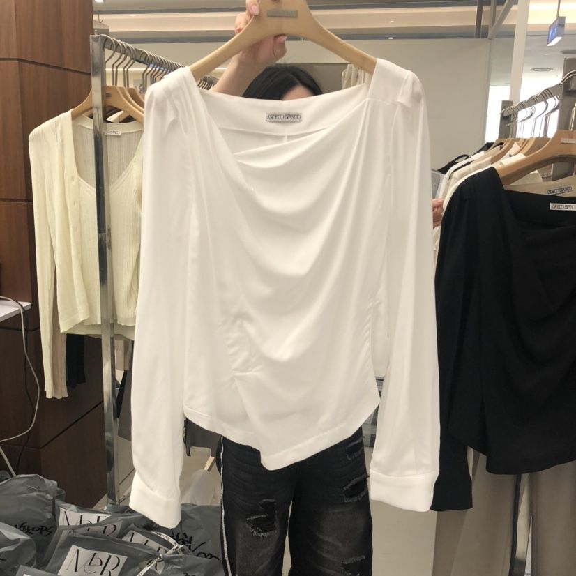 MER東大門㊣代購女士新品25秋冬時尚休閑熱賣人氣襯衫蕾絲衫MER/ANGELO BIANCO襯衫/蕾絲衫