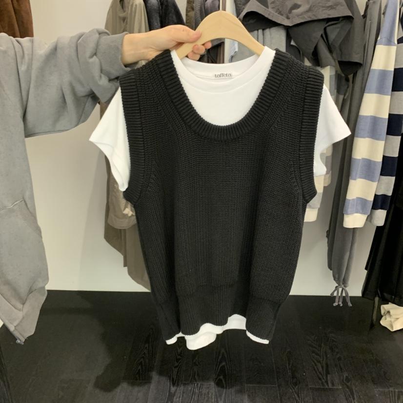 TAFFETA東大門㊣實拍女裝新品25秋冬熱賣吊帶背心不含內搭棉質TAFFETA吊帶/背心