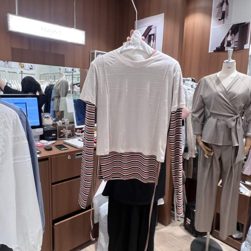 OGI韓國直郵㊣女裝新品25秋冬職業推薦熱賣人氣長袖T恤假兩件FLat OGI長袖T恤