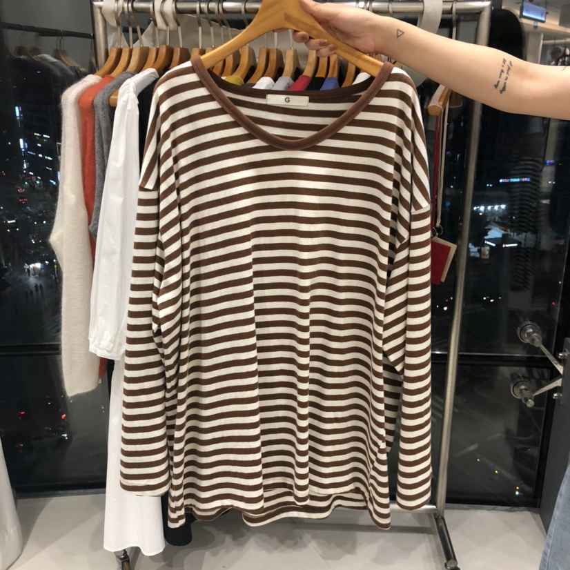 TREND SELLER/G韓國直郵㊣女裝新品職業推薦熱賣25秋冬長袖T恤G/TREND SELLER長袖T恤
