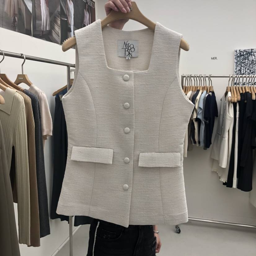 MER韓國代購㊣女士新品休閑時尚職業推薦25秋冬真品熱賣馬甲MER/ANGELO BIANCO馬甲