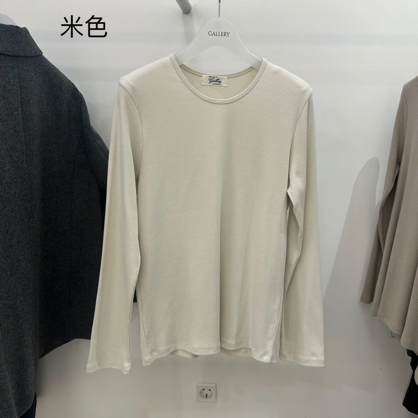 GALLERY-P韓國代購㊣女士新品熱賣職業推薦時尚休閑長袖T恤GALLERY長袖T恤