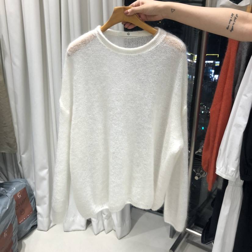 TREND SELLER/G東大門㊣直郵女士新款25秋冬職業毛衣馬海毛G/TREND SELLER毛衣