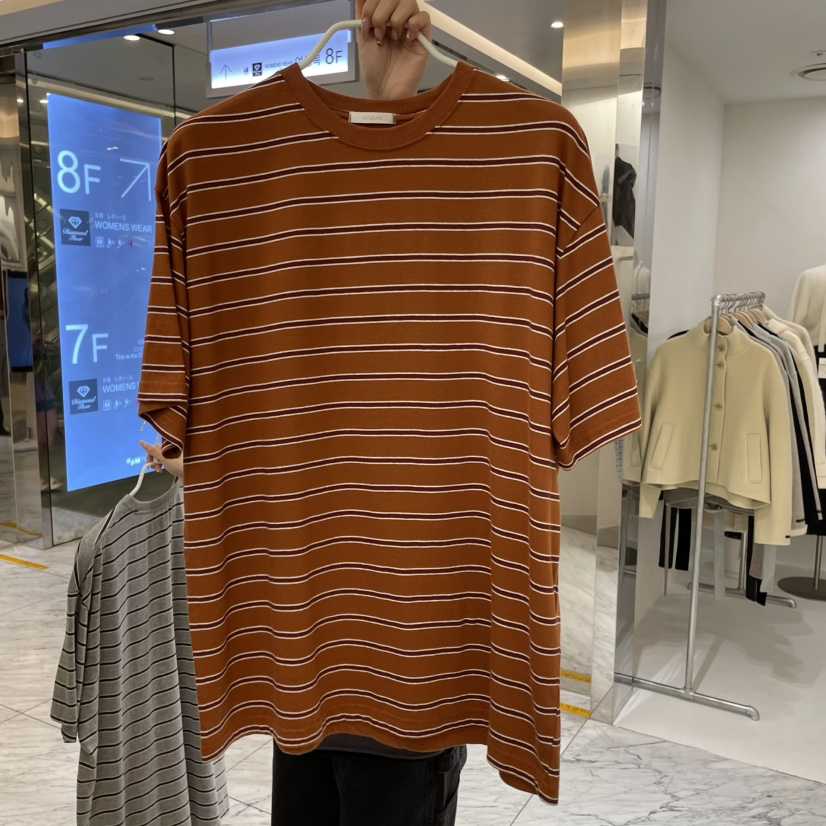 MARAN-P東大門㊣直郵女裝新品真品時尚25秋冬休閑人氣T恤條紋MARANT恤
