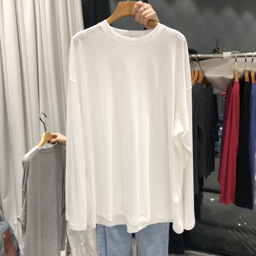 TREND SELLER/G韓國代購㊣女裝新款人氣職業真品25秋冬長袖T恤G/TREND SELLER長袖T恤