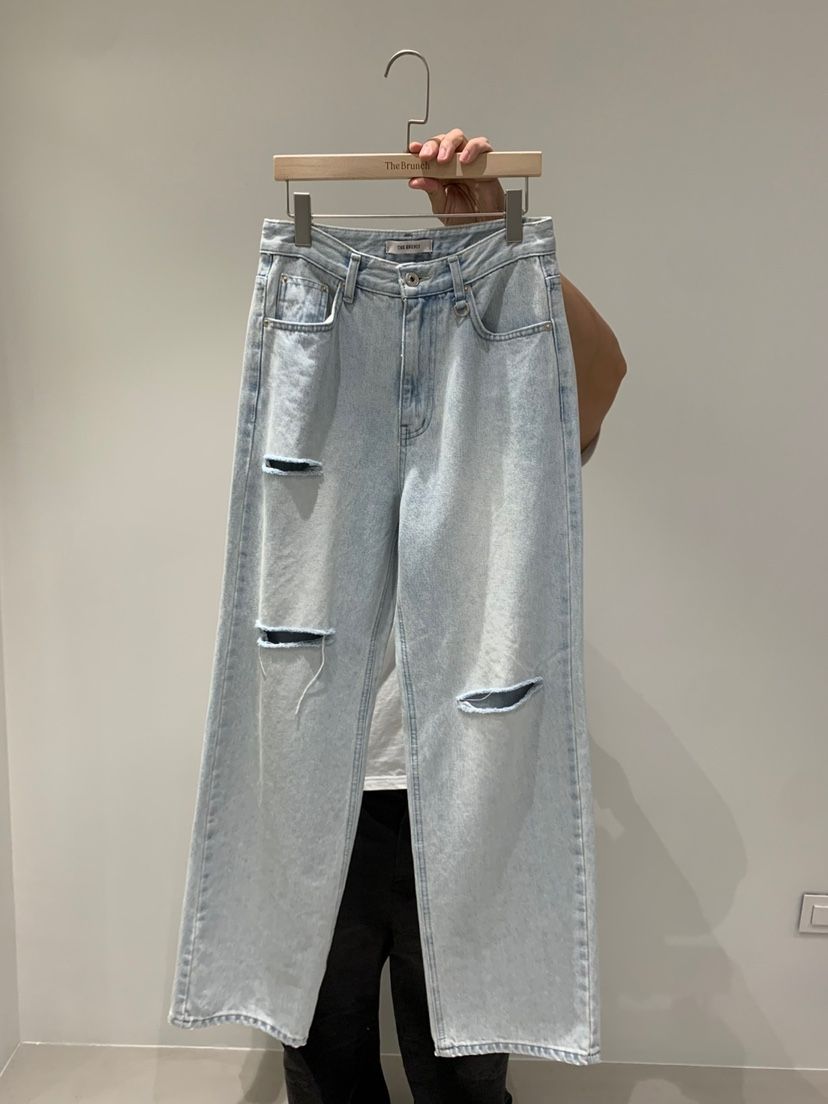 THE BRUNCH韓國代購㊣女裝新品休閑推薦真品時尚熱賣牛仔褲THE BRUNCH牛仔褲