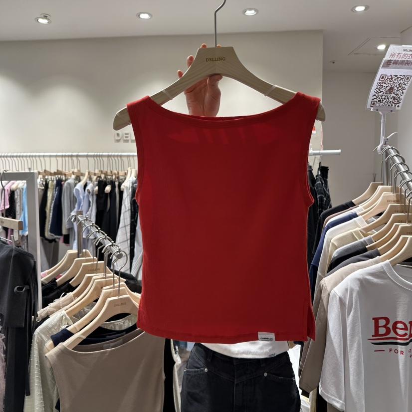 DELLING韓國代購㊣女士新品人氣時尚真品熱賣休閑推薦吊帶背心DELLING吊帶/背心