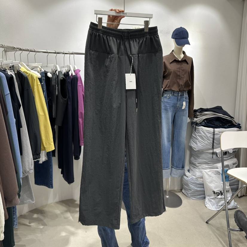INNI韓國代購㊣女士新款真品時尚休閑熱賣人氣25秋冬休閑褲拉鏈inni休閑褲
