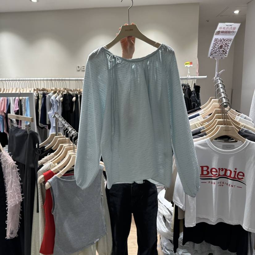 DELLING東大門㊣實拍女裝新品25秋冬休閑時尚推薦襯衫蕾絲衫DELLING襯衫/蕾絲衫