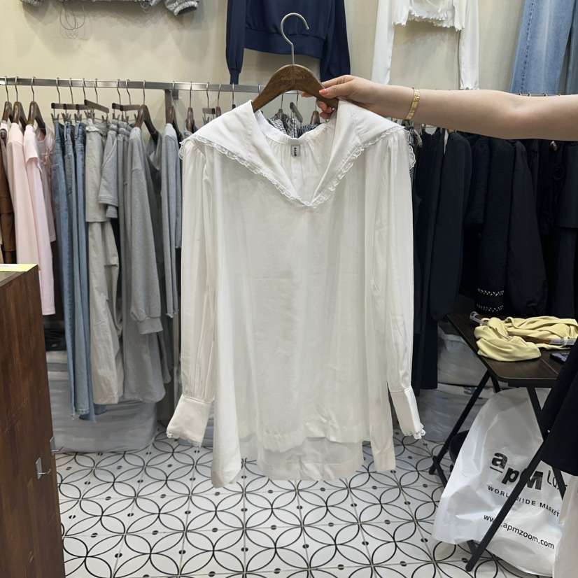 BAMBOLINA東大門㊣直郵女裝新品25秋冬時尚職業真品襯衫蕾絲衫BAMBOLINA襯衫/蕾絲衫