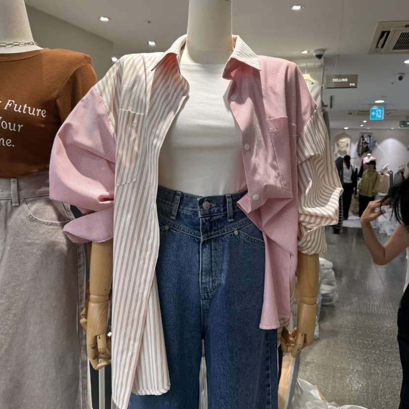 DELLING東大門㊣實拍女裝新款25秋冬時尚人氣真品襯衫蕾絲衫DELLING襯衫/蕾絲衫