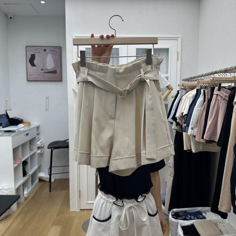 RE:FRESH-L東大門㊣代購女裝新品25秋冬人氣休閑短褲含腰帶RE:FRESH短褲