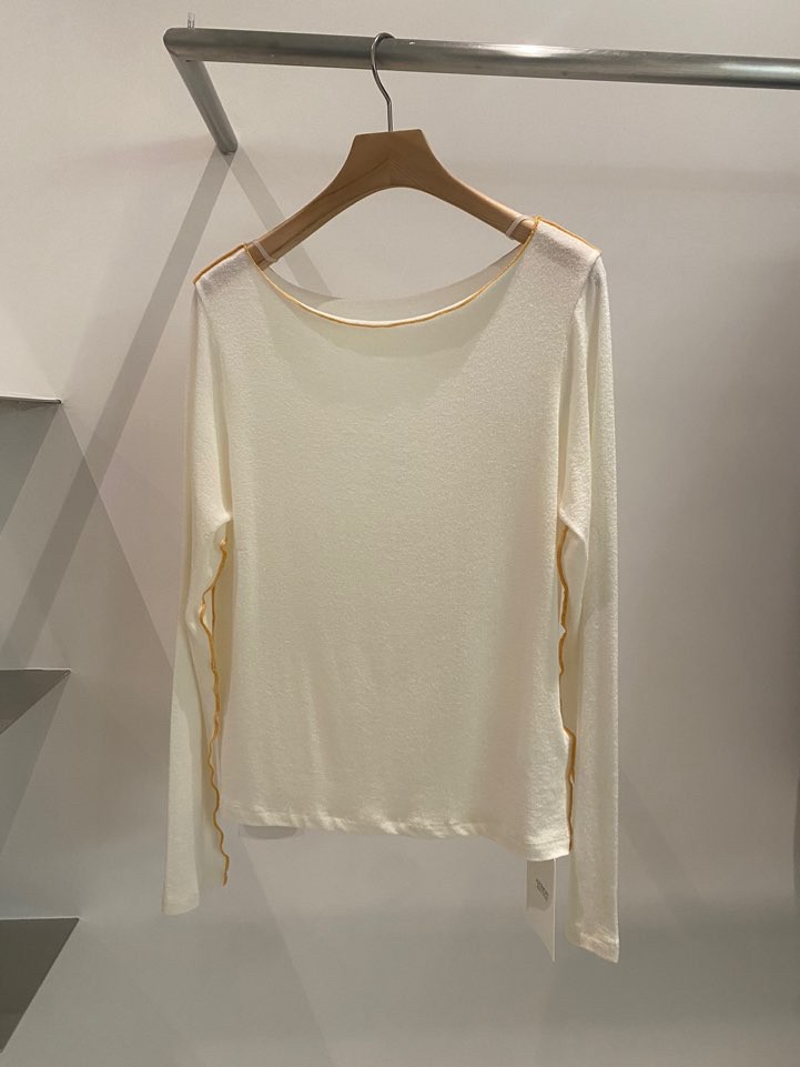 BOUTIQUE SEOUL-P東大門㊣直郵女士新品真品人氣25秋冬長袖T恤ANDMORE BUTTON長袖T恤