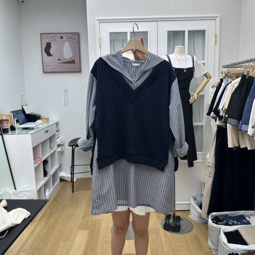 RE:FRESH-L東大門㊣直郵女士新款職業熱賣推薦真品人氣連衣裙RE:FRESH連衣裙