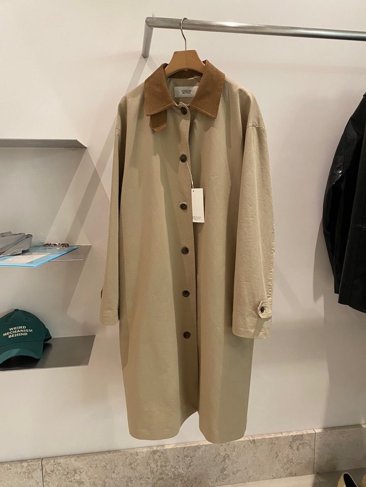 BOUTIQUE SEOUL-P東大門㊣直郵女士新品推薦真品長款風衣ANDMORE BUTTON長款風衣