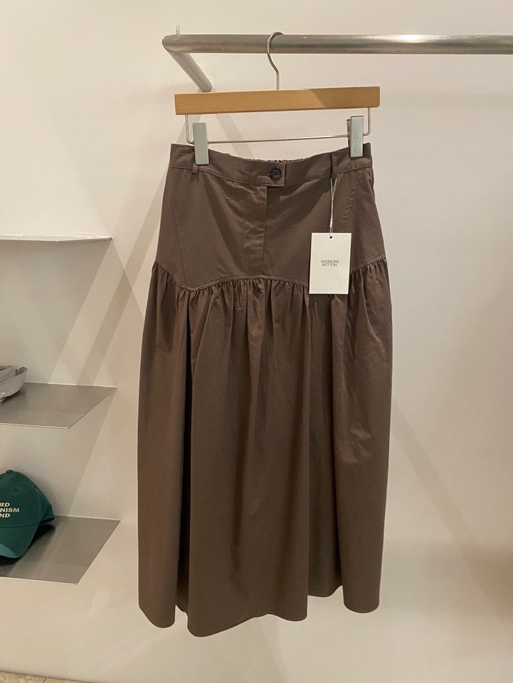 BOUTIQUE SEOUL-P東大門㊣代購女士新款休閑推薦25秋冬長裙ANDMORE BUTTON長裙