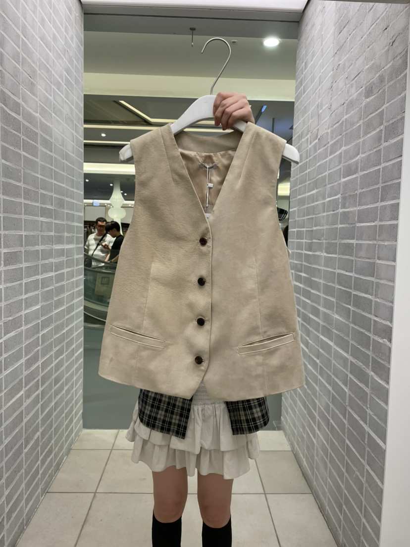 JEONG GAM STUDIOS韓國直郵㊣女裝新品時尚熱賣馬甲絨面革JEONG GAM STUDIOS馬甲