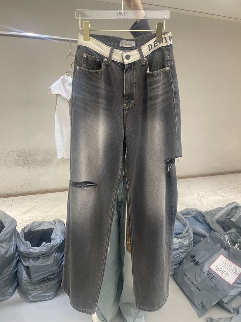 VAULT東大門㊣代購女裝新品25秋冬休閑時尚人氣熱賣推薦牛仔褲VAULT牛仔褲