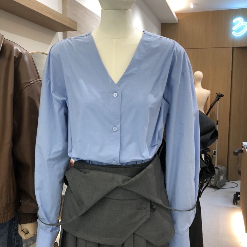 BISHOP韓國代購㊣女裝新款職業推薦休閑熱賣25秋冬襯衫蕾絲衫BISHOP襯衫/蕾絲衫