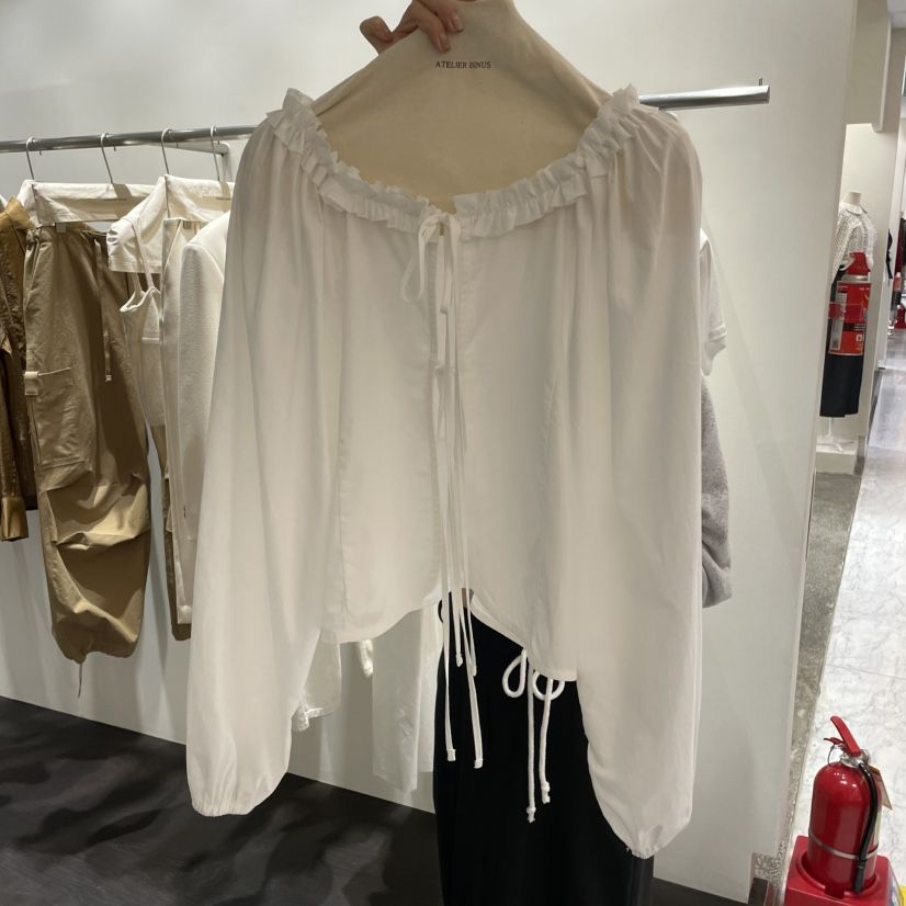 BINUS韓國直郵㊣女士新品休閑真品推薦熱賣時尚25秋冬襯衫蕾絲衫BINUS襯衫/蕾絲衫