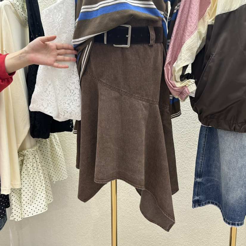 DRAWING東大門㊣實拍女士新品時尚真品半身裙中短裙不含腰帶DRAWING半身裙/中短裙
