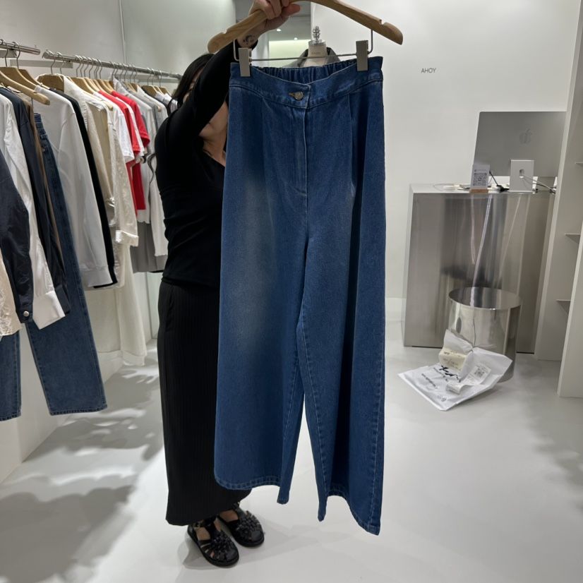 AHOY東大門㊣代購女裝新品真品職業休閑人氣時尚25秋冬牛仔褲AHOY牛仔褲