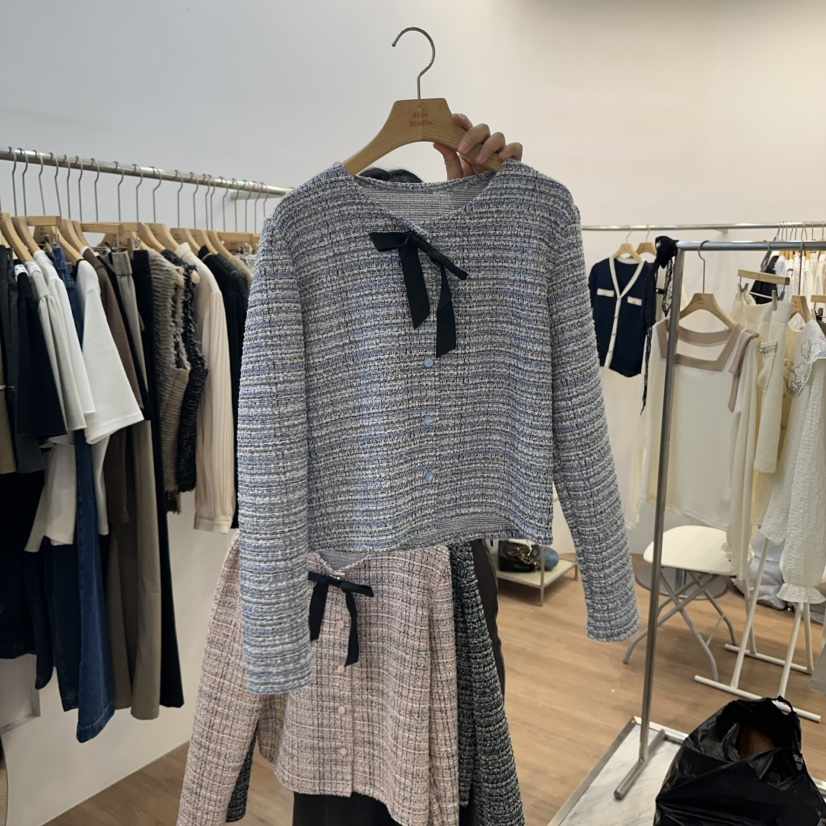 ABLESTUDIO東大門㊣實拍女裝新品休閑夾克不含飾品花呢開衫ABLESTUDIO夾克