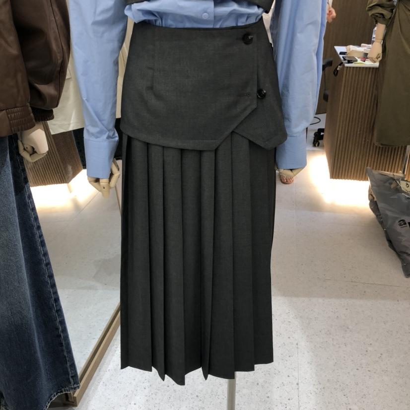 BISHOP韓國直郵㊣女士新品職業休閑人氣25秋冬時尚長裙可拆卸BISHOP長裙