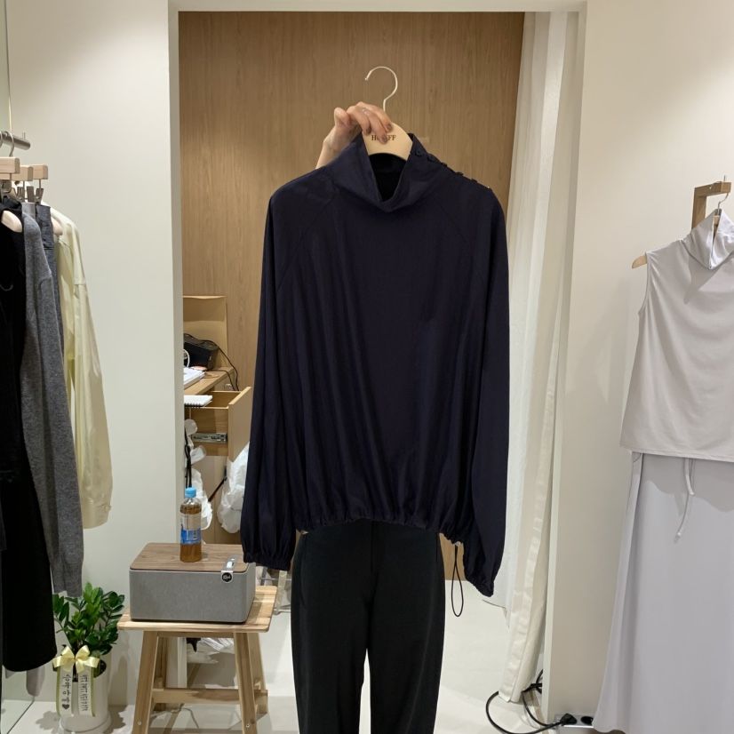 HOWFF東大門㊣實拍女裝新品推薦25秋冬職業真品襯衫蕾絲衫高領HOWFF襯衫/蕾絲衫