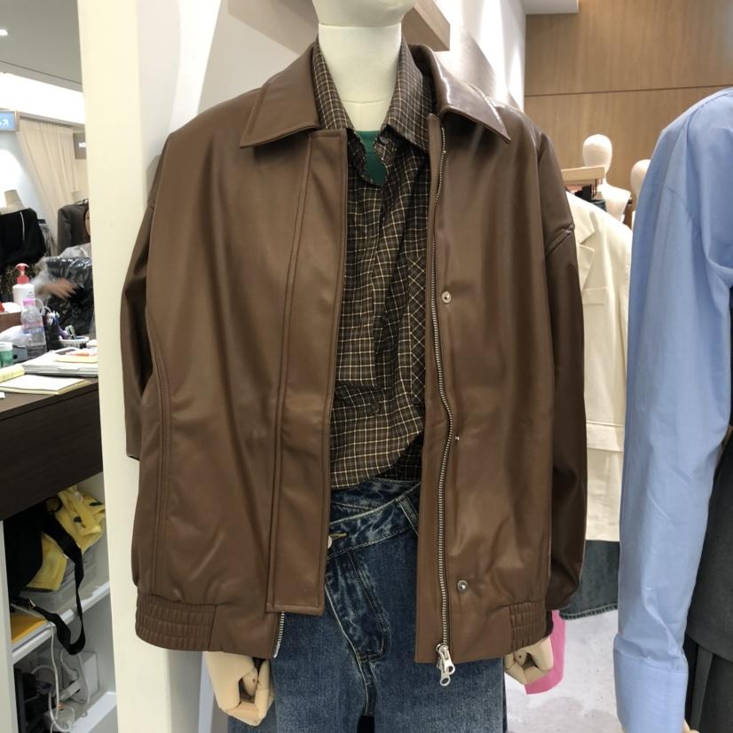 BISHOP韓國直郵㊣女裝新品人氣休閑真品職業熱賣推薦皮衣皮革BISHOP皮衣