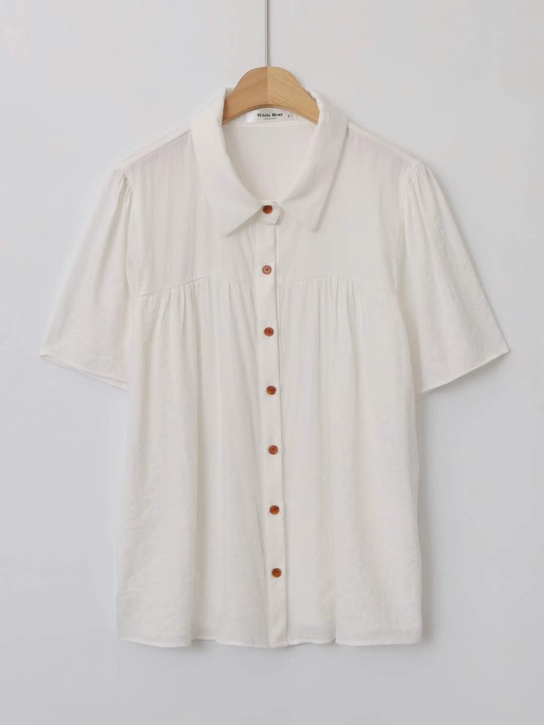 WHITE BEAR東大門㊣代購女士新品真品推薦熱賣休閑襯衫蕾絲衫WHITE BEAR襯衫/蕾絲衫