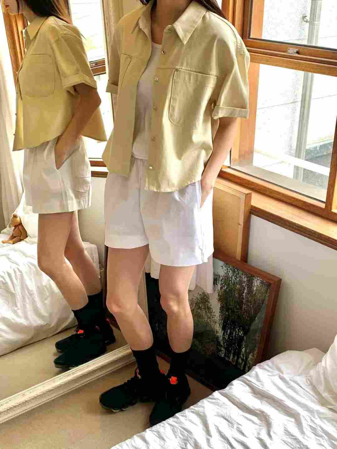 THEBARN韓國直郵㊣女士新款25秋夏人氣休閑熱賣推薦襯衫蕾絲衫THEBARN襯衫/蕾絲衫