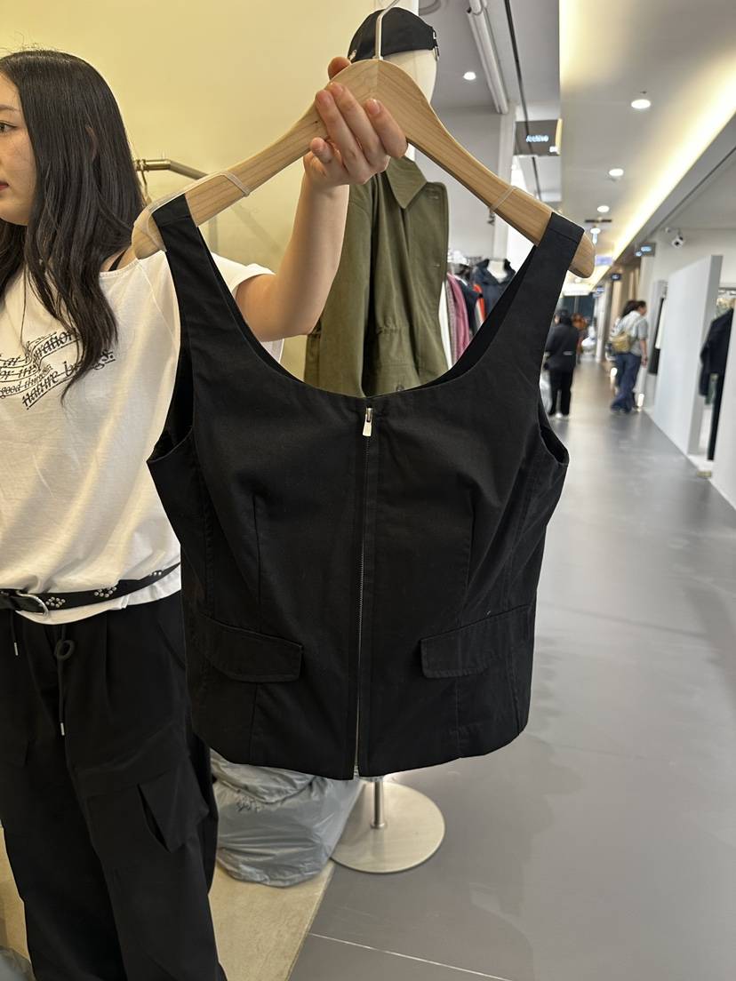 MONDAYMORING東大門㊣實拍女裝新品時尚休閑職業25秋冬馬甲拉鏈MONDAYMORING馬甲
