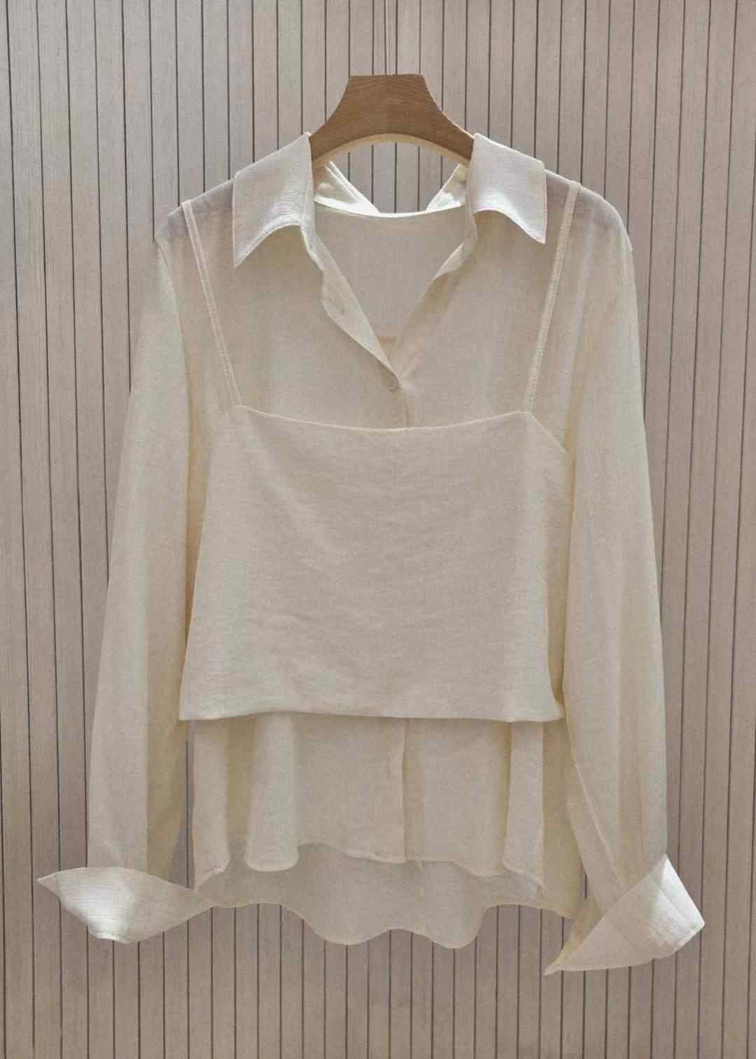 COCOS/ONE TOP韓國直郵㊣女士新款熱賣時尚25秋冬襯衫蕾絲衫COCOS/ONE TOP襯衫/蕾絲衫
