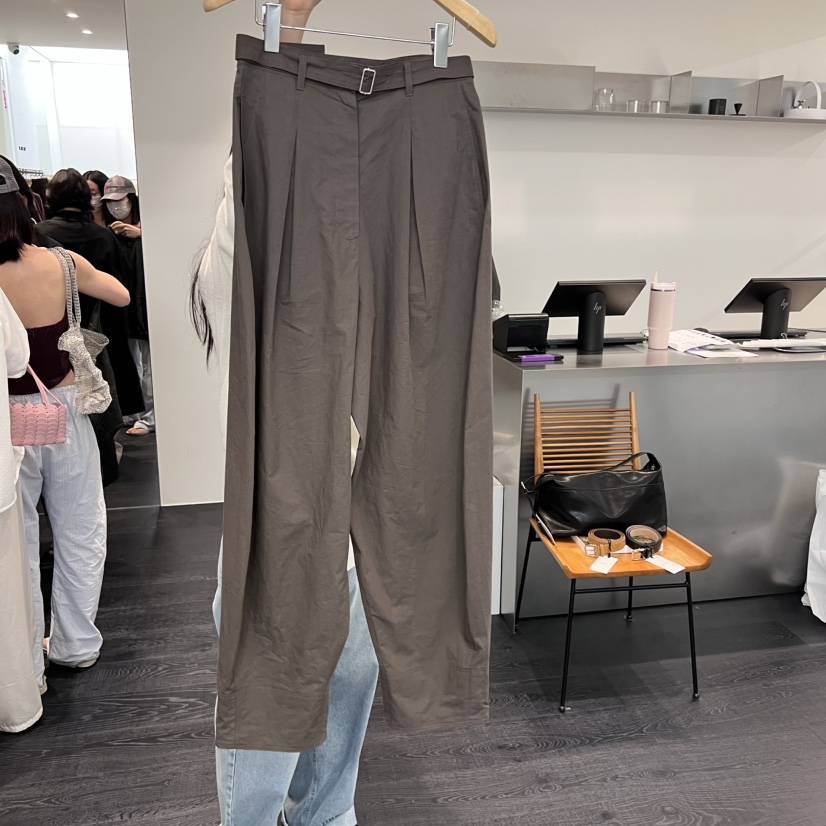 OBJECT東大門㊣實拍女裝新品真品25秋冬時尚熱賣休閑褲含腰帶OBJECT休閑褲