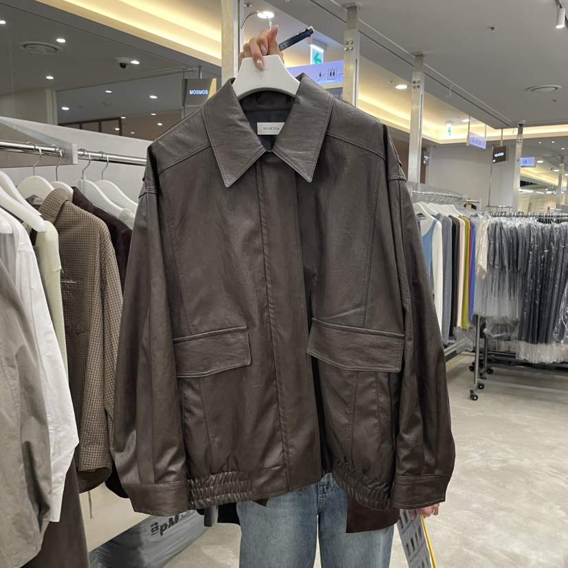 HELVETICA東大門㊣實拍女裝新品職業熱賣25秋冬人氣時尚皮衣HELVETICA皮衣