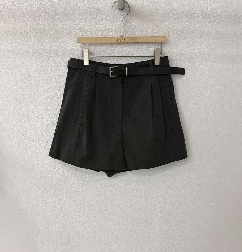 TWENTY FOUR SEVEN24-7東大門㊣直郵女裝新品推薦短褲含腰帶羊毛TEWNTY FOUR SEVEN24-7短褲