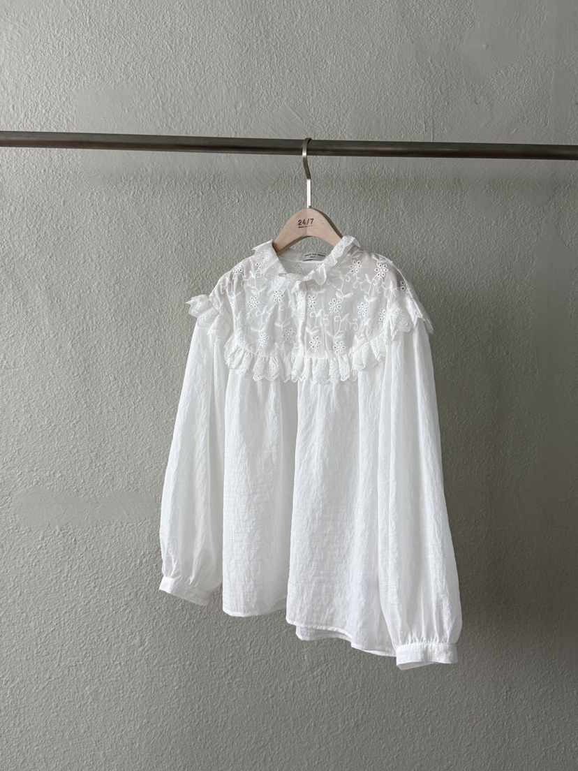 TWENTY FOUR SEVEN24-7韓國代購㊣女士新品休閑襯衫蕾絲衫TEWNTY FOUR SEVEN24-7襯衫/蕾絲衫